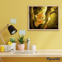 Afbeelding in Gallery-weergave laden, Schilderen op Nummer - Kitten bovenop de boom