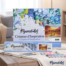 Afbeelding in Gallery-weergave laden, Schilderen op Nummer - Zonsondergang met olifanten