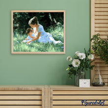 Afbeelding in Gallery-weergave laden, Schilderen op Nummer - Moeder met kind in het gras