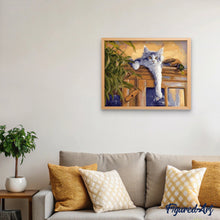 Afbeelding in Gallery-weergave laden, Schilderen op Nummer - Kat en eend neergestreken