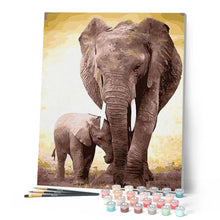 Afbeelding in Gallery-weergave laden, Schilderen op Nummer - Olifant en kalf