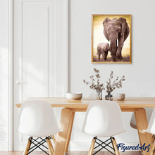 Afbeelding in Gallery-weergave laden, Schilderen op Nummer - Olifant en kalf