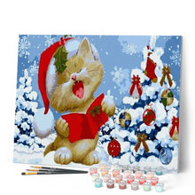 Afbeelding in Gallery-weergave laden, Schilderen op Nummer - Kerst kat