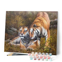 Afbeelding in Gallery-weergave laden, Schilderen op Nummer - Liefdevolle tijgers