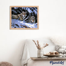 Afbeelding in Gallery-weergave laden, Schilderen op Nummer - Wolven in de winter