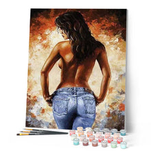Afbeelding in Gallery-weergave laden, Schilderen op Nummer - De rug van sexy vrouw