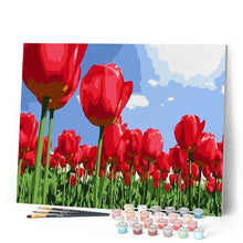 Afbeelding in Gallery-weergave laden, Schilderen op Nummer - Rode Tulpen