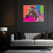 Afbeelding in Gallery-weergave laden, Schilderen op Nummer - Zebra Pop Art