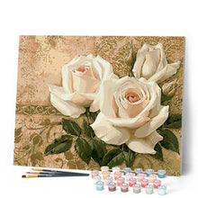 Afbeelding in Gallery-weergave laden, Schilderen op Nummer - Drie witte bloemen