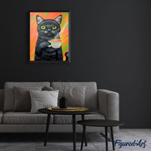 Afbeelding in Gallery-weergave laden, Schilderen op Nummer - De kat en zijn koffie