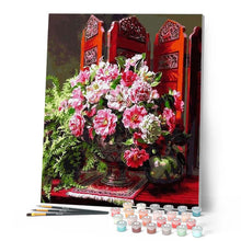 Afbeelding in Gallery-weergave laden, Schilderen op Nummer - Bloemen en Chinees interieur