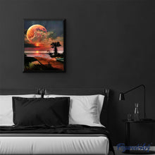 Afbeelding in Gallery-weergave laden, Schilderen op Nummer - Volle maan en strand