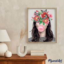 Afbeelding in Gallery-weergave laden, Schilderen op Nummer - Bloemen en vlinders kauwgom
