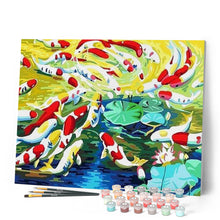 Afbeelding in Gallery-weergave laden, Schilderen op Nummer - Koikarpers en waterlelies