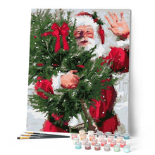 Afbeelding in Gallery-weergave laden, Schilderen op Nummer - Kerstman en kerstboom