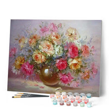 Afbeelding in Gallery-weergave laden, Schilderen op Nummer - Romantische bloemen in een vaas