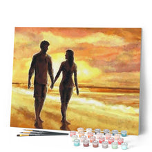Afbeelding in Gallery-weergave laden, Schilderen op Nummer - Hand in hand op het strand