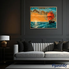 Afbeelding in Gallery-weergave laden, Schilderen op Nummer - Zeilboot bij zonsopgang