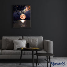 Afbeelding in Gallery-weergave laden, Schilderen op Nummer - Reflectie maan op het meer