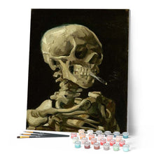 Afbeelding in Gallery-weergave laden, Schilderen op Nummer - Van Gogh - Kop van een skelet met brandende sigaret