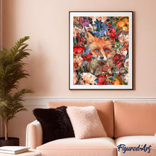 Afbeelding in Gallery-weergave laden, Schilderen op Nummer - Vos verstopt tussen de bloemen
