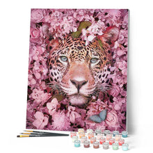 Afbeelding in Gallery-weergave laden, Schilderen op Nummer - Panter verstopt tussen de bloemen