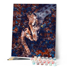 Afbeelding in Gallery-weergave laden, Schilderen op Nummer - Giraffen en bloemen