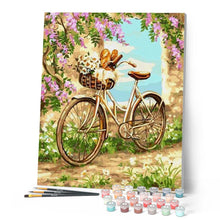 Afbeelding in Gallery-weergave laden, Schilderen op Nummer - Bloemen en Fiets