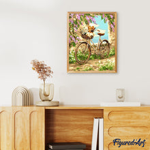 Afbeelding in Gallery-weergave laden, Schilderen op Nummer - Bloemen en Fiets
