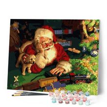 Afbeelding in Gallery-weergave laden, Schilderen op Nummer - Kerstman en puppy