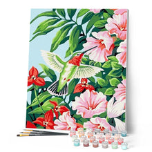 Afbeelding in Gallery-weergave laden, Schilderen op Nummer - Kolibrie in de bloemen