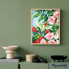 Afbeelding in Gallery-weergave laden, Schilderen op Nummer - Kolibrie in de bloemen