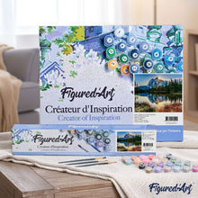 Afbeelding in Gallery-weergave laden, Schilderen op Nummer - Reflectie op het meer en de bergen