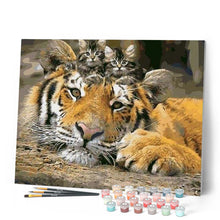 Afbeelding in Gallery-weergave laden, Schilderen op Nummer - Kittens en tijger