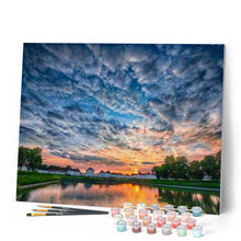 Afbeelding in Gallery-weergave laden, Schilderen op Nummer - Zonsondergang op het meer
