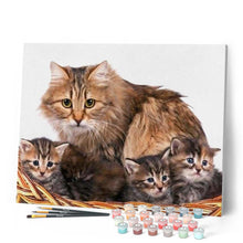 Afbeelding in Gallery-weergave laden, Schilderen op Nummer - Kat en kittens