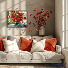 Afbeelding in Gallery-weergave laden, Schilderen op Nummer - Boeket rode bloemen