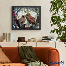 Afbeelding in Gallery-weergave laden, Schilderen op Nummer - twee uilen