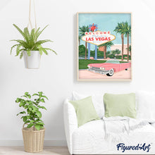 Afbeelding in Gallery-weergave laden, Schilderen op Nummer - Reisposter Welkom in Las Vegas