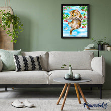 Afbeelding in Gallery-weergave laden, Schilderen op Nummer - Kat hangt aan de boom