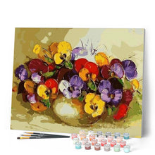 Afbeelding in Gallery-weergave laden, Schilderen op Nummer - Vaas met veelkleurige bloemen