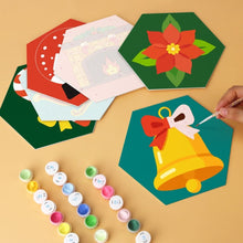 Afbeelding in Gallery-weergave laden, Mini Serie Schilderen op Nummer - Zeshoeken (6 stuks) - Feestelijke set