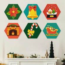 Afbeelding in Gallery-weergave laden, Mini Serie Schilderen op Nummer - Zeshoeken (6 stuks) - Feestelijke set