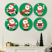 Afbeelding in Gallery-weergave laden, Mini Serie Schilderen op Nummer - Schijven Ø20cm (6 stuks) - Kerstman-momenten