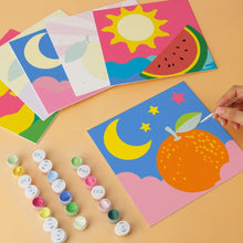 Afbeelding in Gallery-weergave laden, Mini Serie Schilderen op Nummer 20x20cm (6 stuks) - Fruitige en hemelse pop