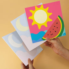 Afbeelding in Gallery-weergave laden, Mini Serie Schilderen op Nummer 20x20cm (6 stuks) - Fruitige en hemelse pop