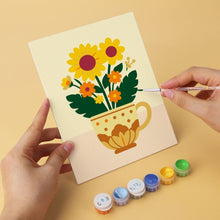 Afbeelding in Gallery-weergave laden, Mini Serie Schilderen op Nummer 15x20cm (6 stuks) - Theekopjes vol bloemen