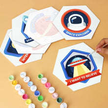 Afbeelding in Gallery-weergave laden, Mini Serie Schilderen op Nummer - Zeshoeken (6 stuks) - Melkwegicoon