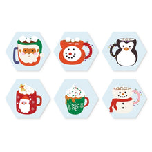 Afbeelding in Gallery-weergave laden, Mini Serie Schilderen op Nummer - Zeshoeken (6 stuks) - Knusse wintermokken