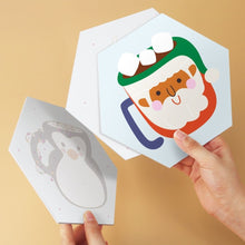Afbeelding in Gallery-weergave laden, Mini Serie Schilderen op Nummer - Zeshoeken (6 stuks) - Knusse wintermokken